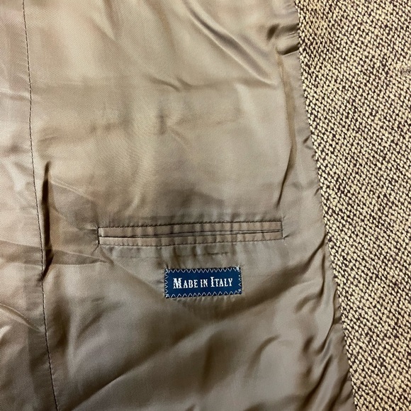 Polo by Ralph Lauren Vintage Hopsack Virgin Wool Jacket in Brown Size 46 R Italy - Picture 6 of 8